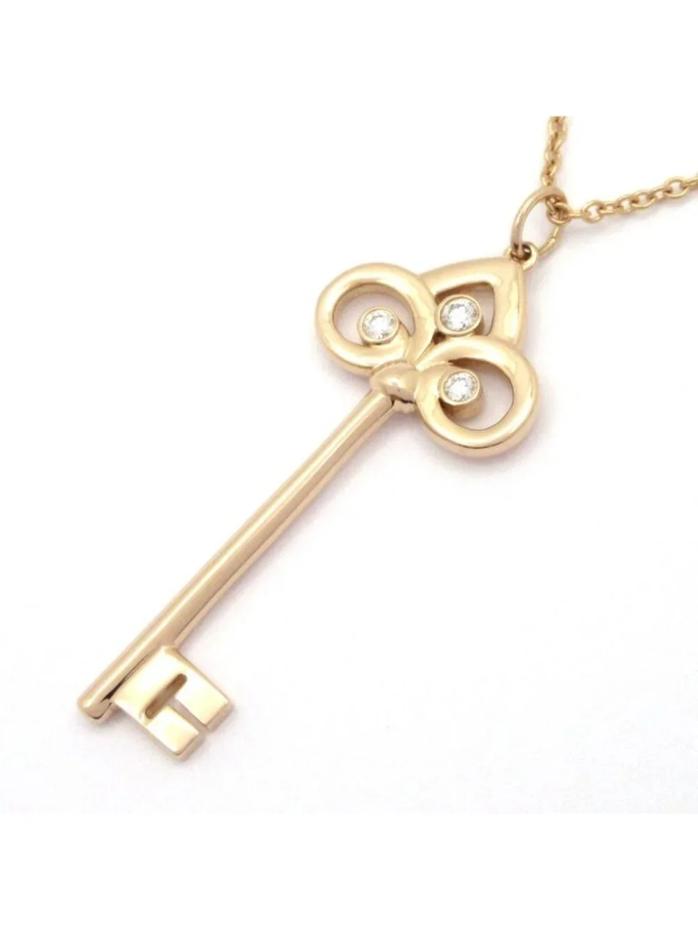 Tiffany & Co Necklace Full Driss Key 18k Pink Gold Diamond